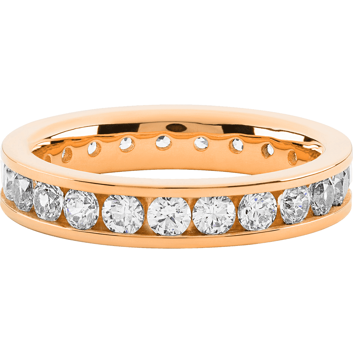 14K Rose Gold band with 23 Round Lab Grown Diamond (ST) having TCW-1.61