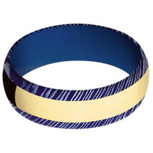 Titanium Damascus + Satinetched Finish + Royal Blue