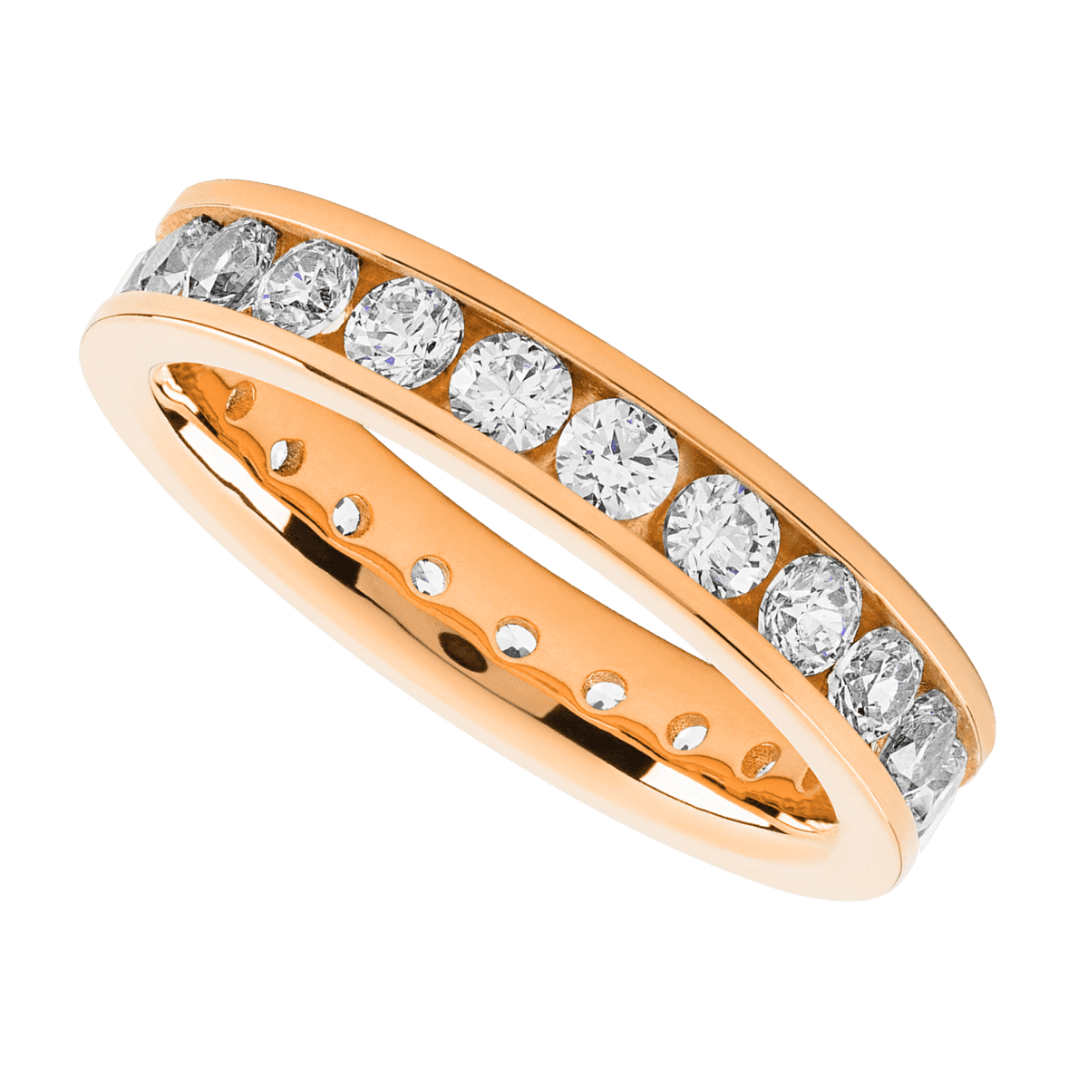 14K Rose Gold band with 23 Round Lab Grown Diamond (ST) having TCW-1.61
