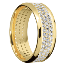 14K Yellow Gold + Satin , Polish Finish