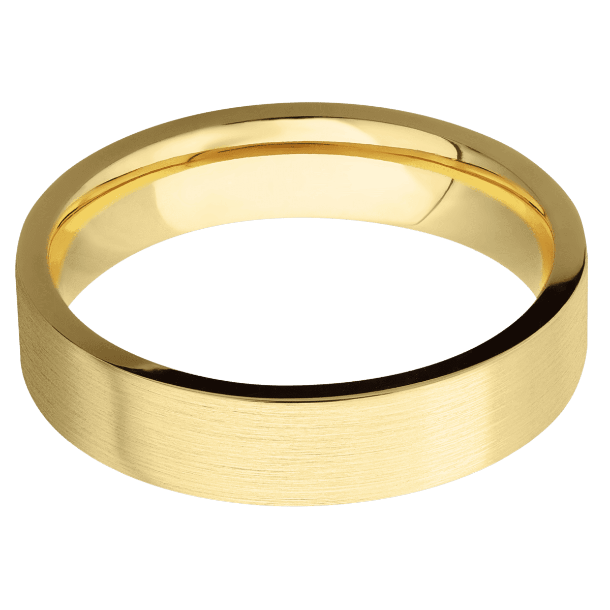 14K Yellow Gold + Satin Finish
