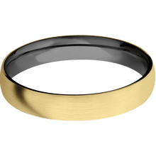 14K Yellow Gold + Satin Finish + Zirconium