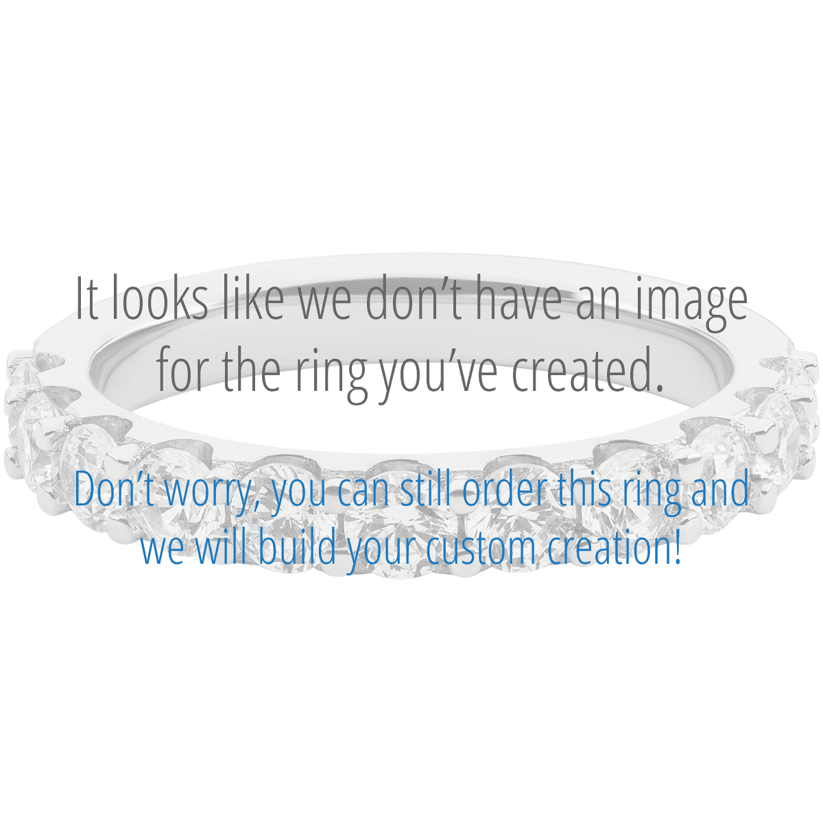 18K White Gold band with 11 Round Lab Grown Diamond having TCW-1.1