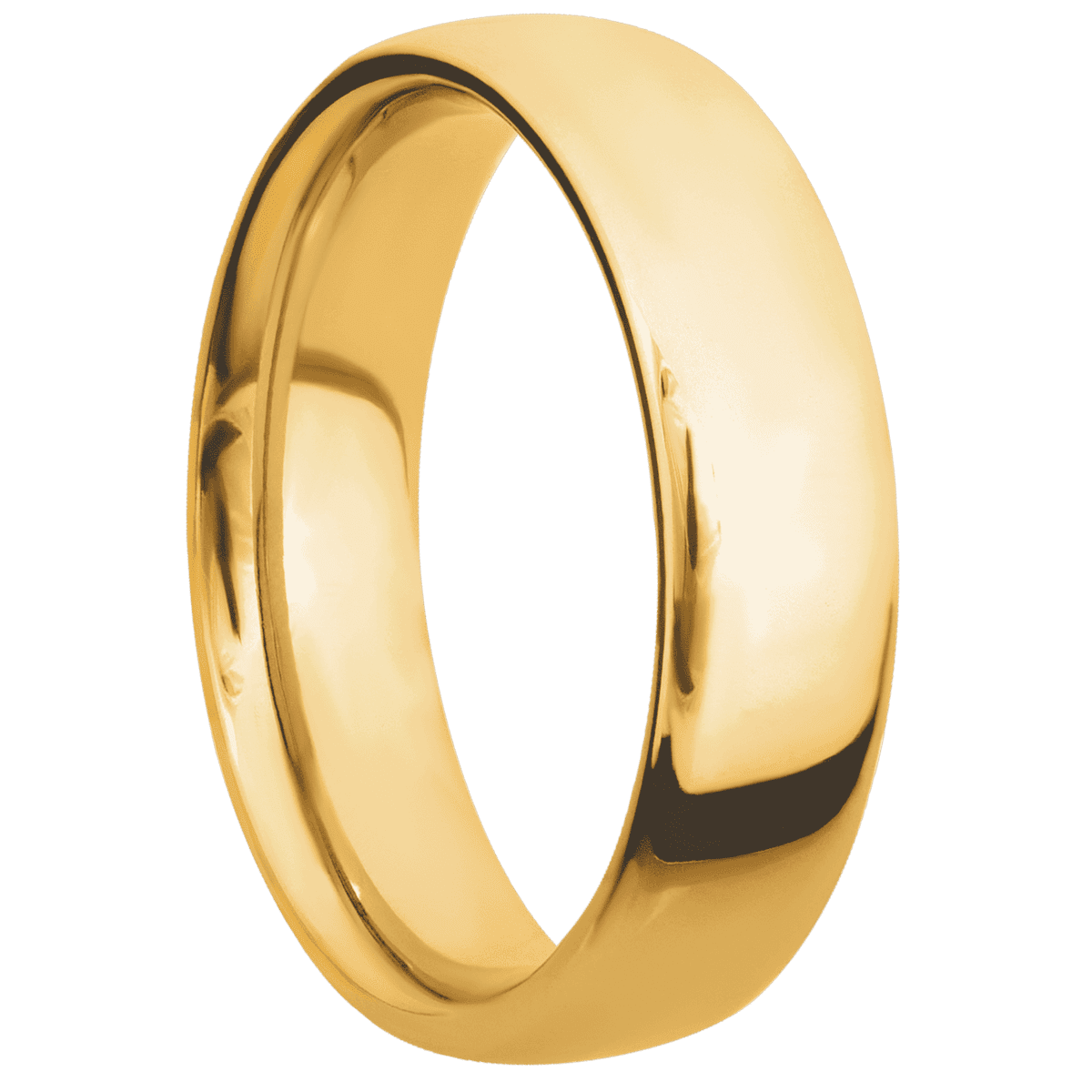 18K Yellow Gold + Polish Finish