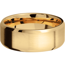 14K Yellow Gold + Satin , Polish Finish