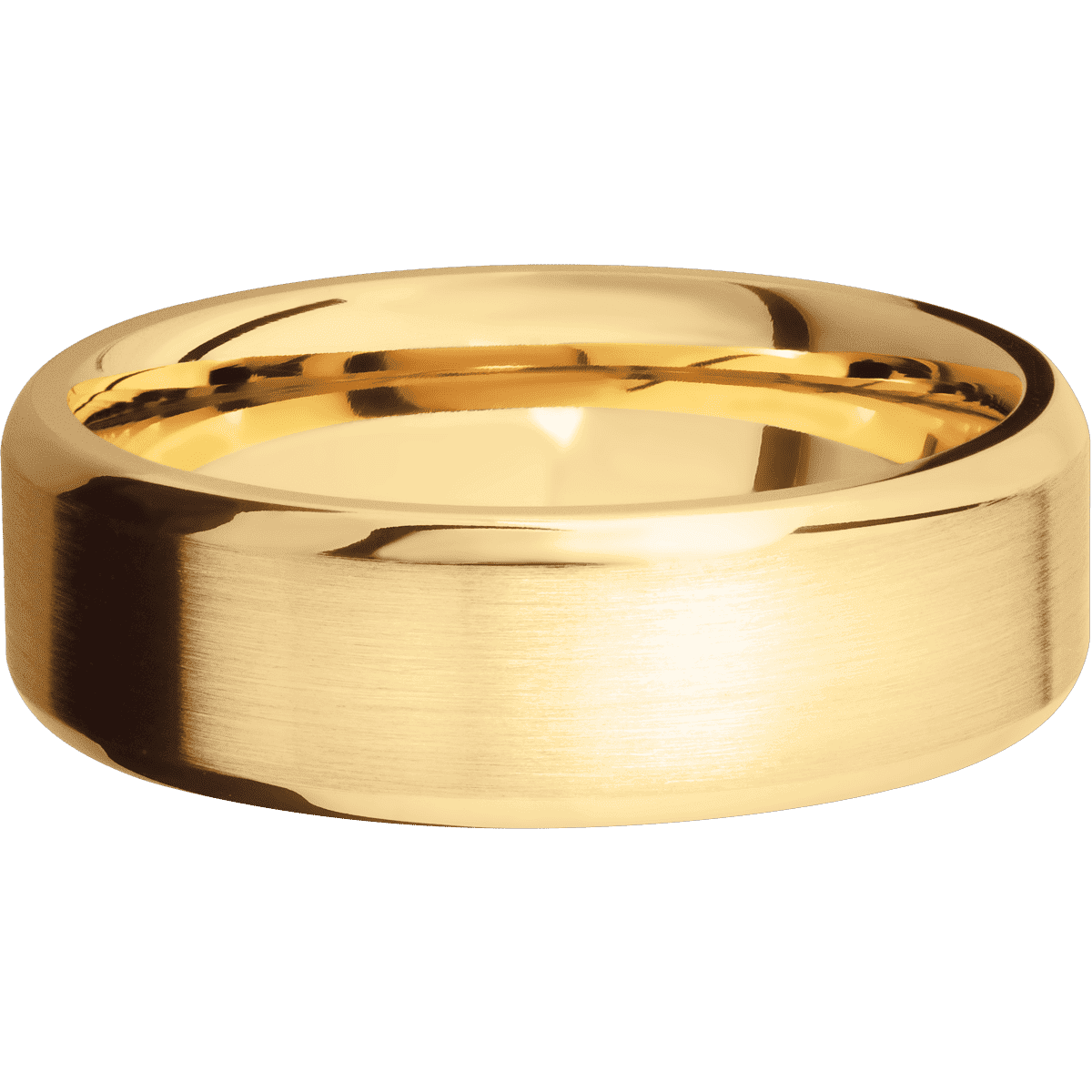 14K Yellow Gold + Satin , Polish Finish