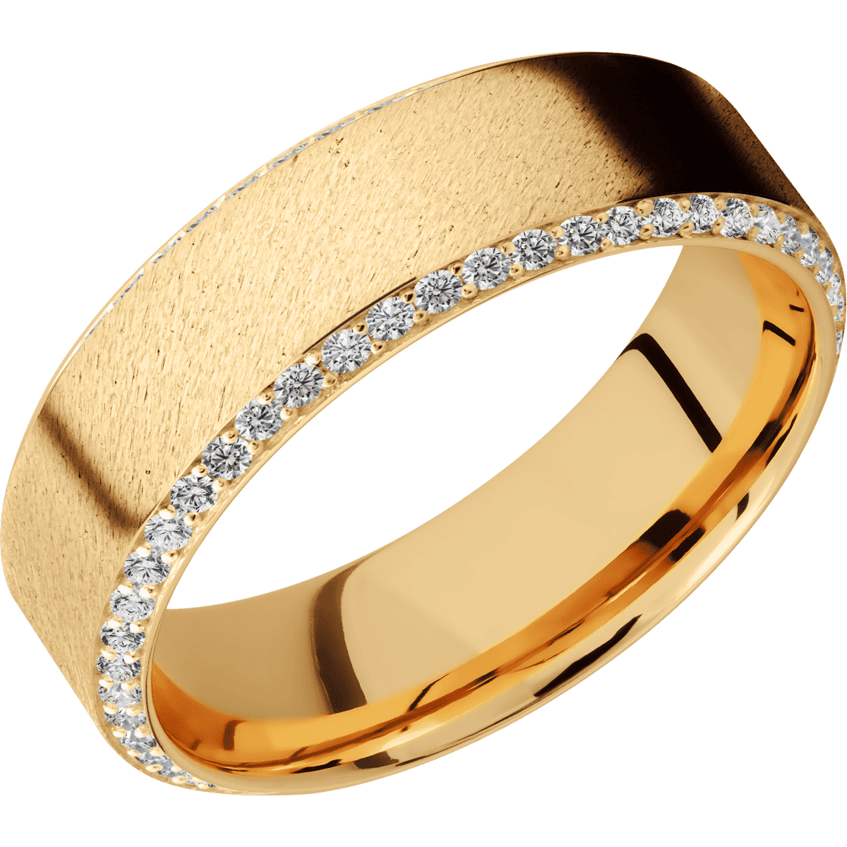 14K Yellow Gold + Anglestone , Polish Finish