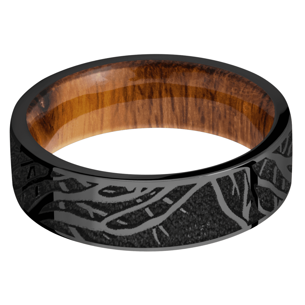 Zirconium + Polish Finish + Desert Iron Wood