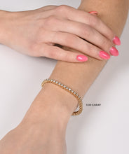 14K Gold Natural Diamond Tennis Bracelets