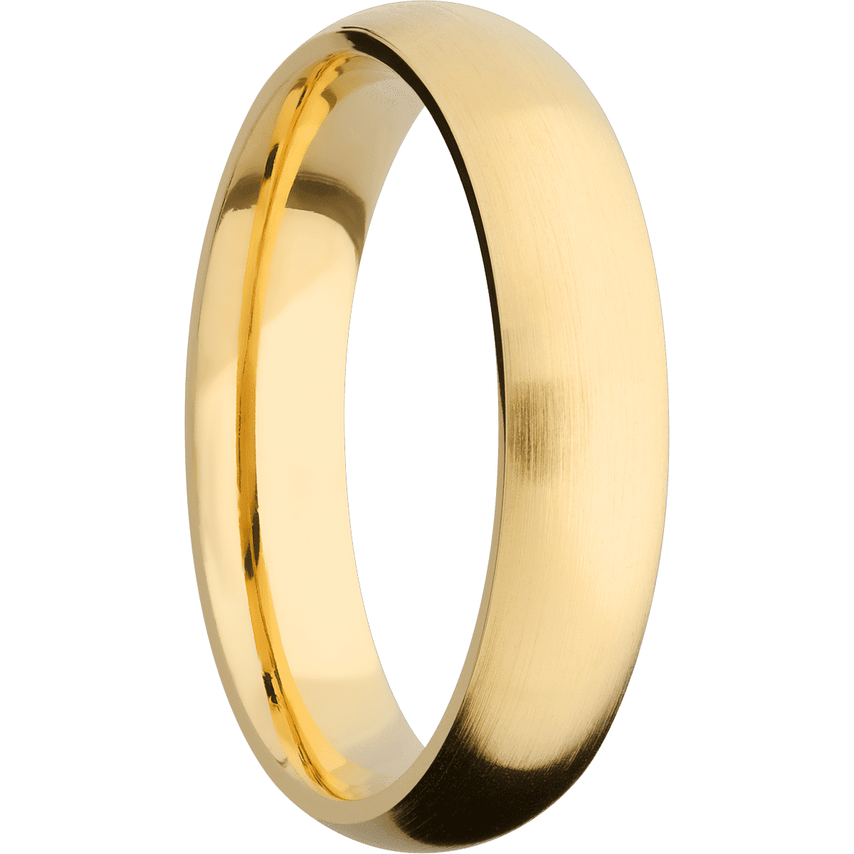 14K Yellow Gold + Satin Finish