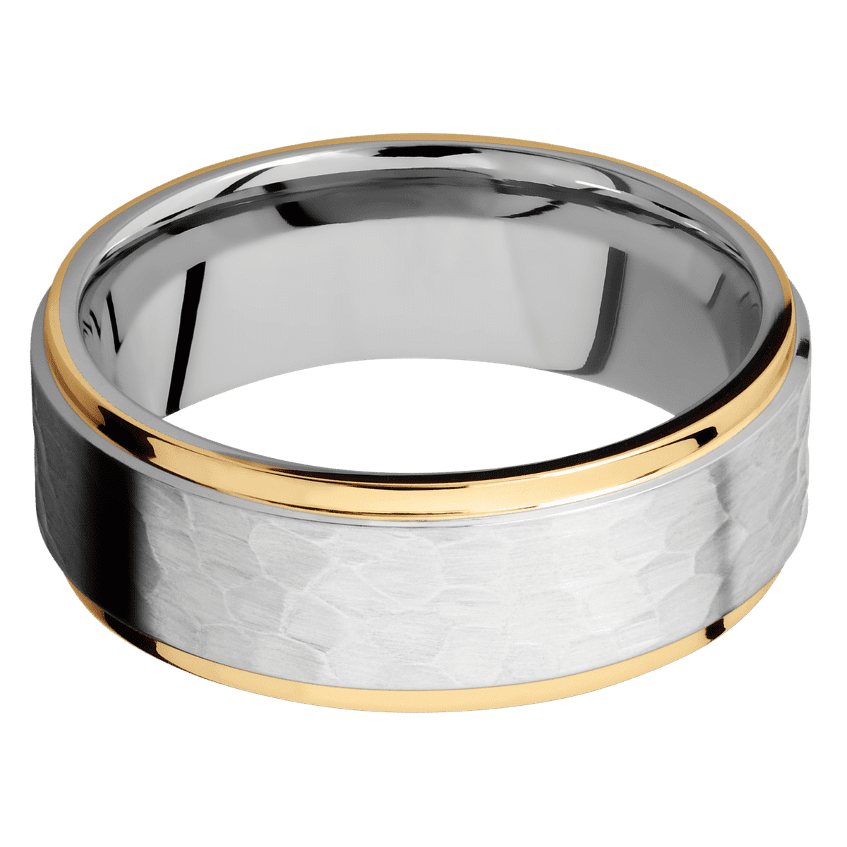 Palladium Silver + Hammer , Polish Finish