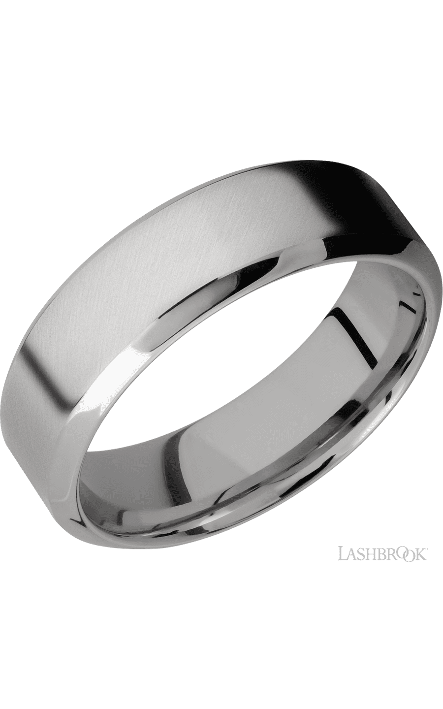 7 mm wide High Bevel Titanium band.