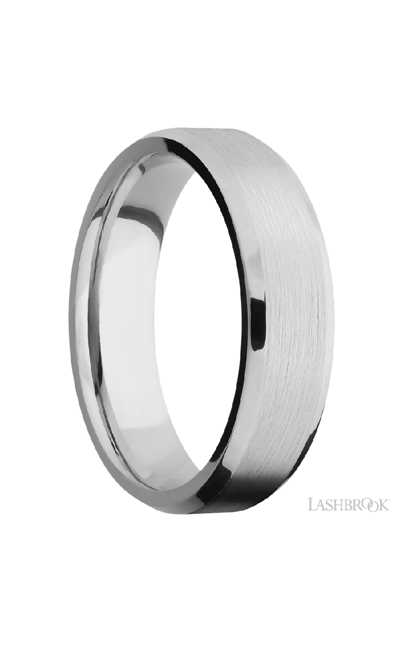 6 mm wide Beveled Platinum band.
