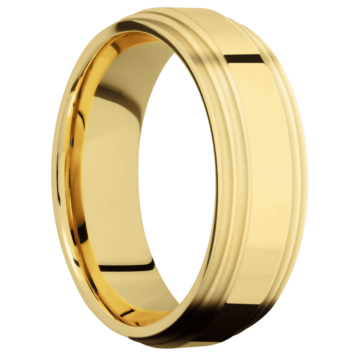 10K Yellow Gold + Polish , Bead Finish