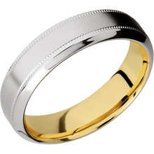 Platinum + Anglesatin , Polish Finish + 14K Yellow Gold