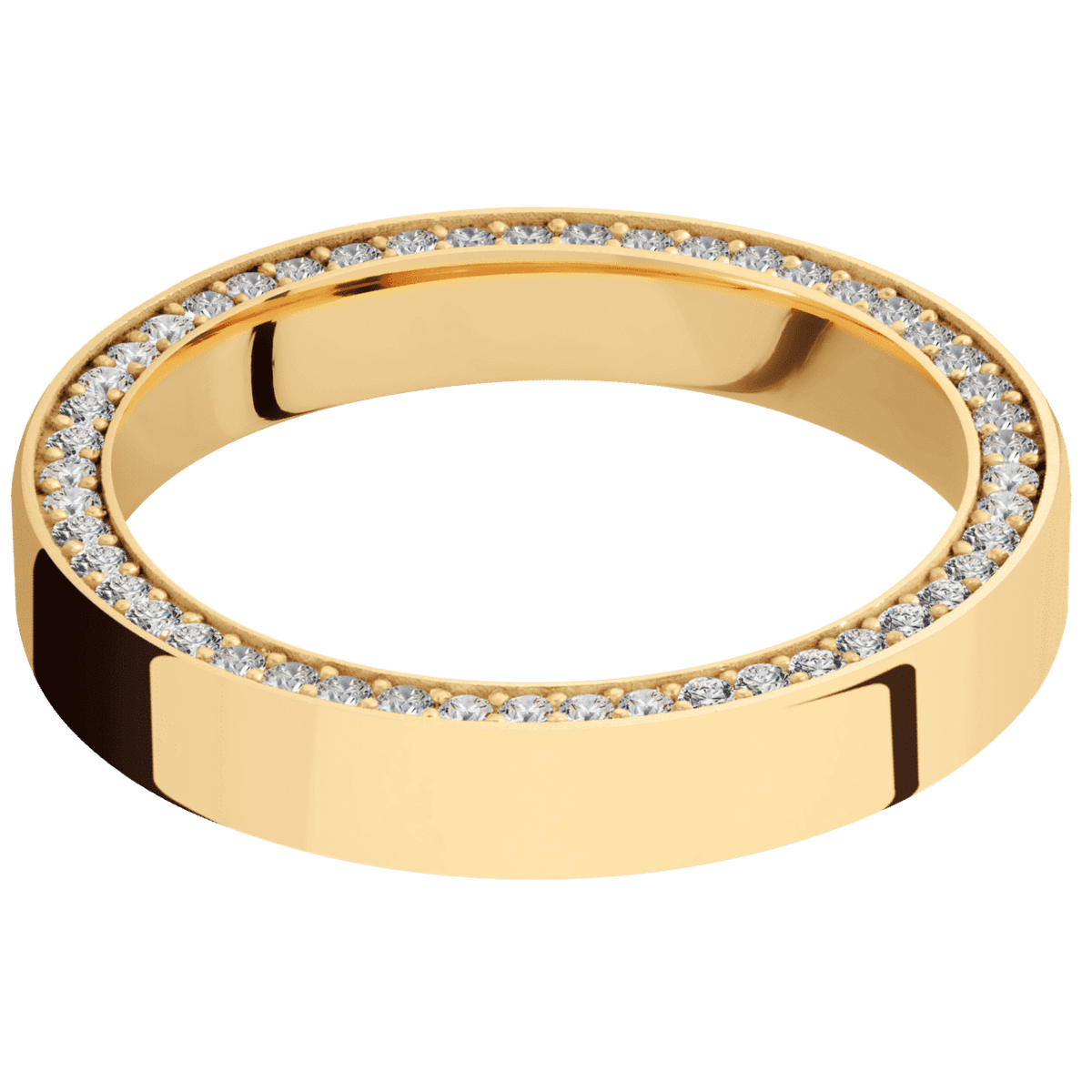 14K Yellow Gold + Polish Finish