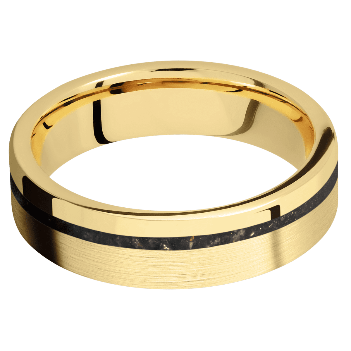 10K Yellow Gold + Satin , Polish Finish