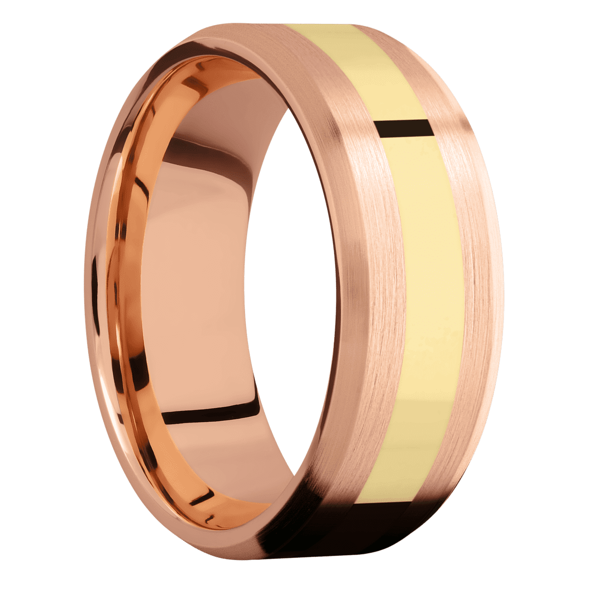 18K Rose Gold + Satin , Satin Finish