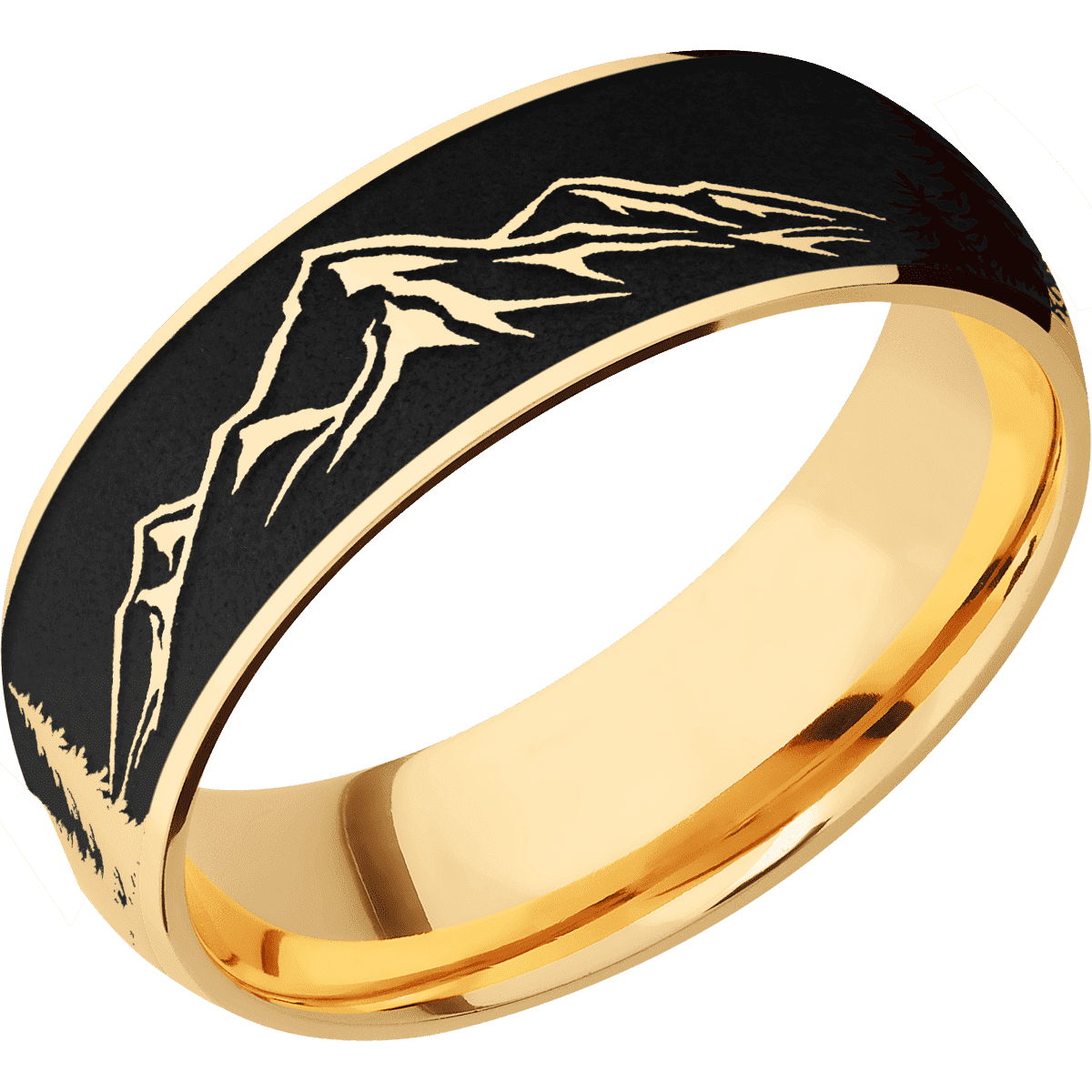 14K Yellow Gold + Polish Finish