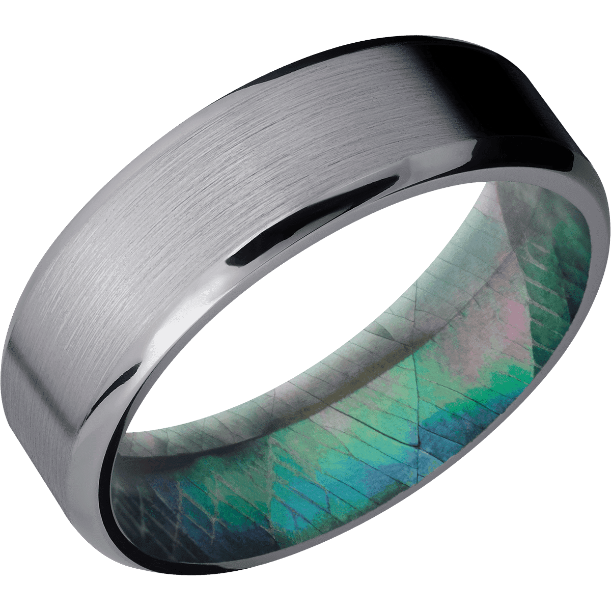 Tantalum + Satin , Polish Finish + Black Mother of Pearl