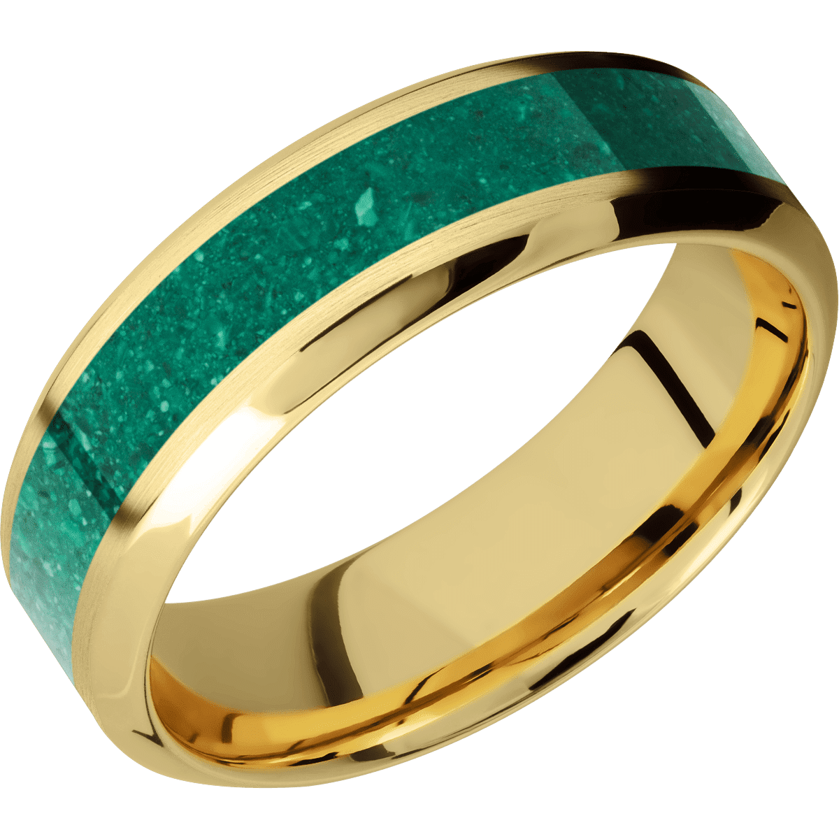 14K Yellow Gold + Satin , Polish Finish