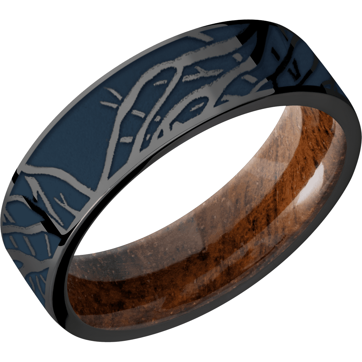 Zirconium + Polish Finish + Koa