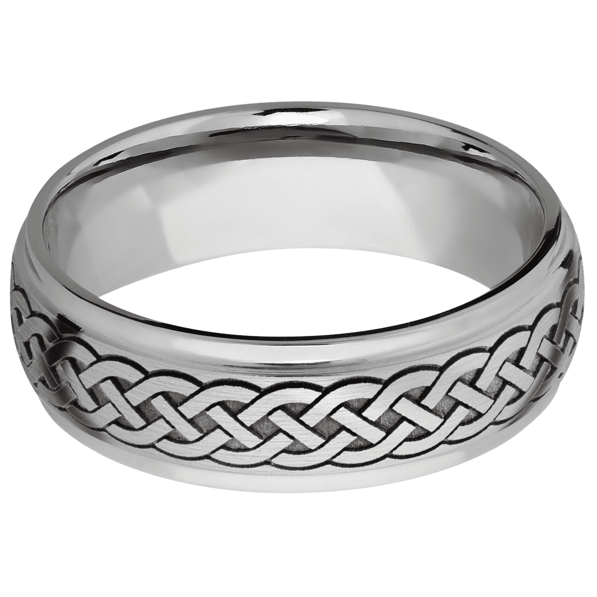 14K White Gold + Satin , Polish Finish