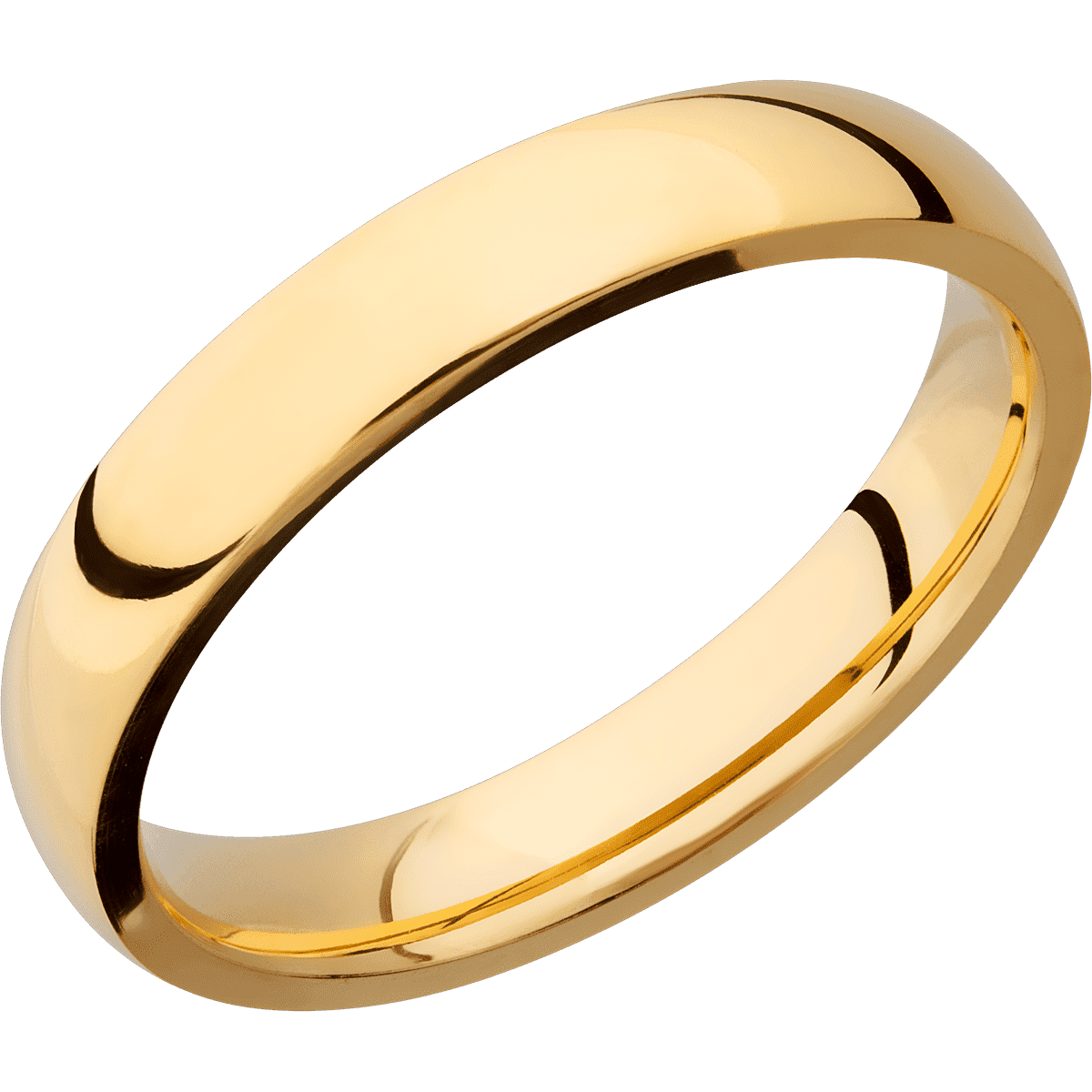 14K Yellow Gold + Polish Finish