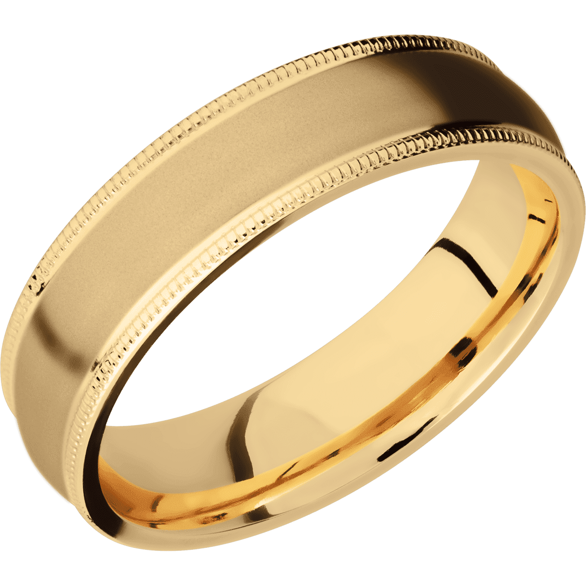 14K Yellow Gold + Sand Finish