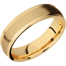 14K Yellow Gold + Sand Finish