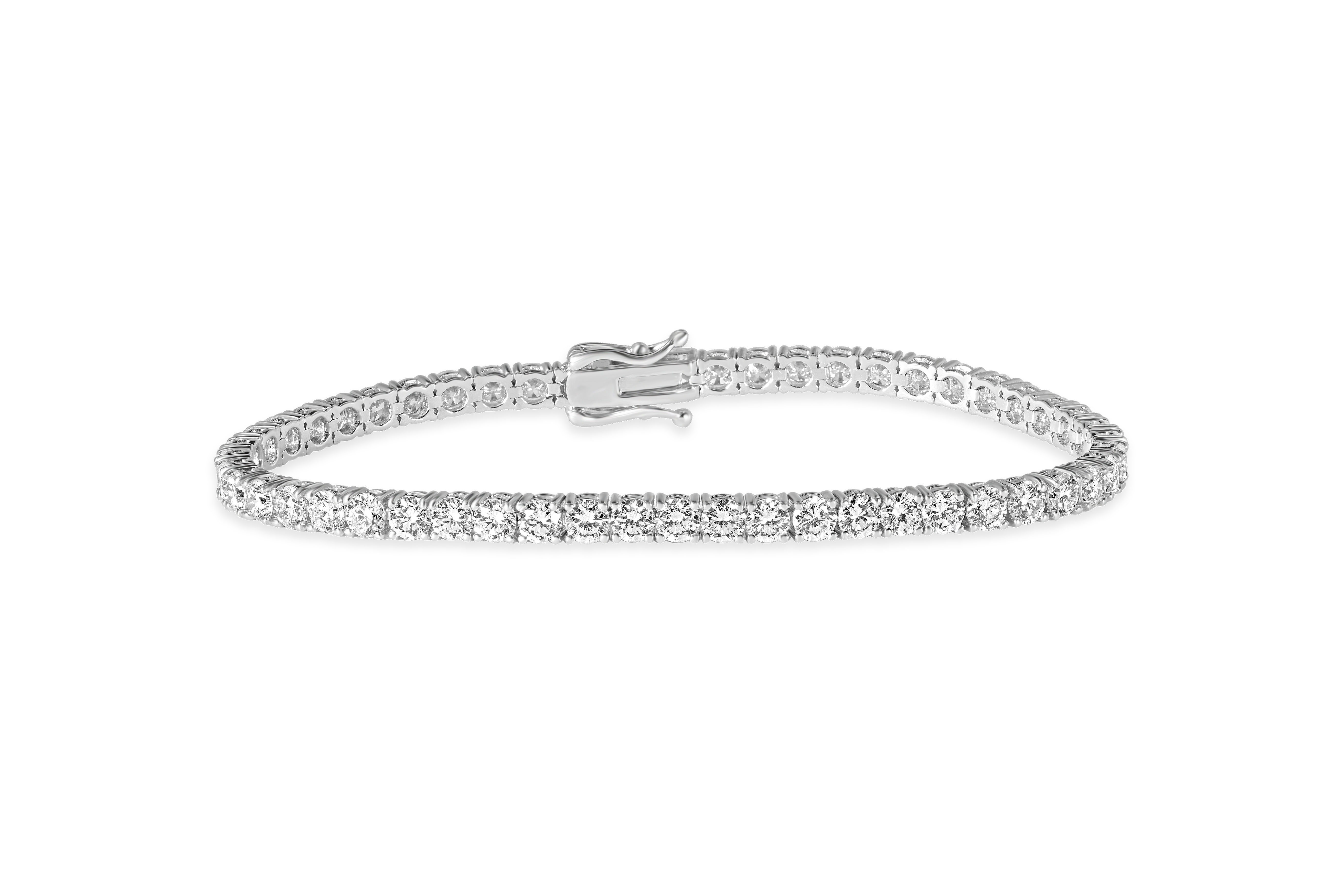 14K White and Yellow Gold Lab Grown Diamond Buttercup Tennis Bracelet