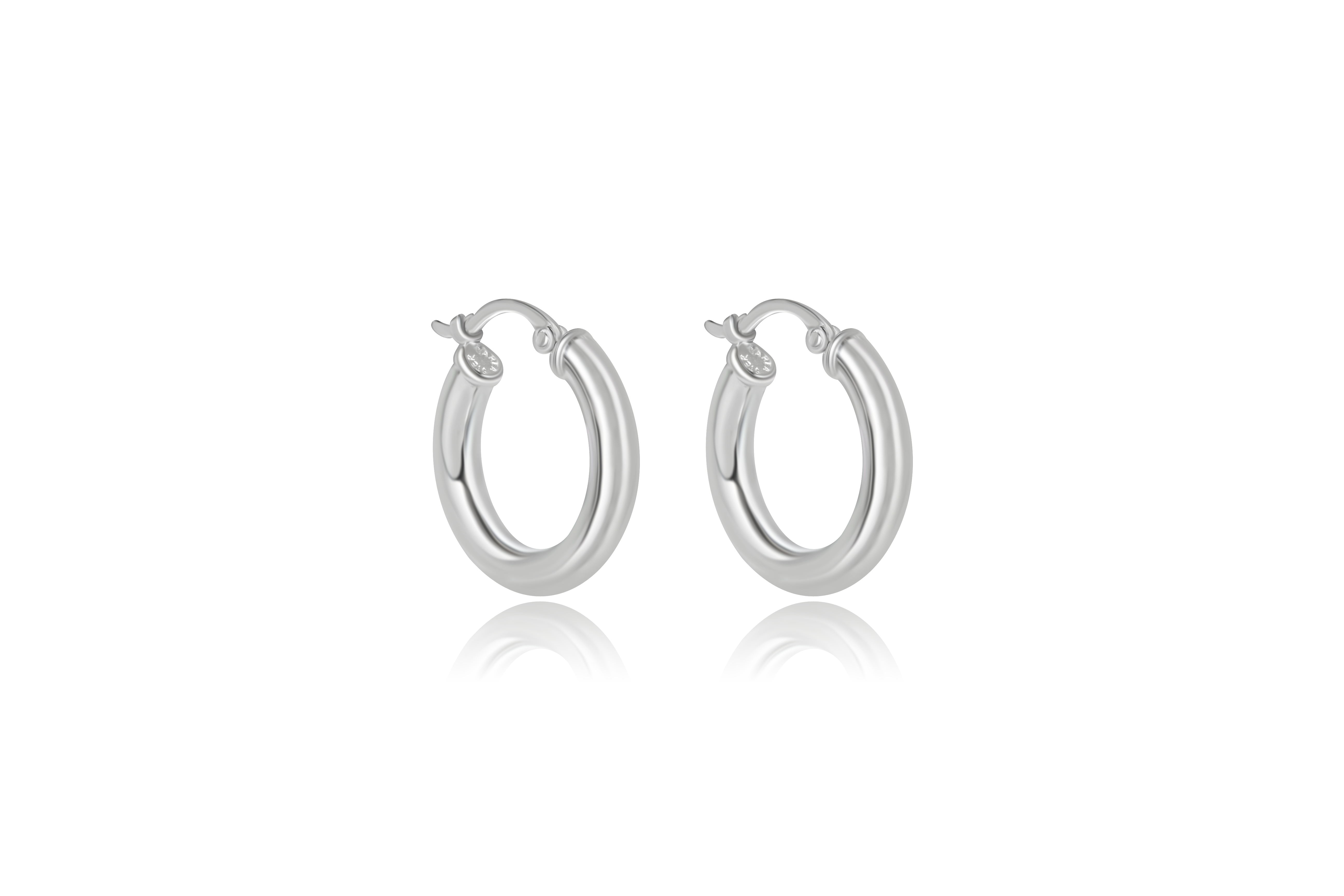 Sterling Silver 3x18MM Tube Hoop Earrings