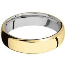 14K Yellow Gold + Polish , Polish Finish + Palladium Silver