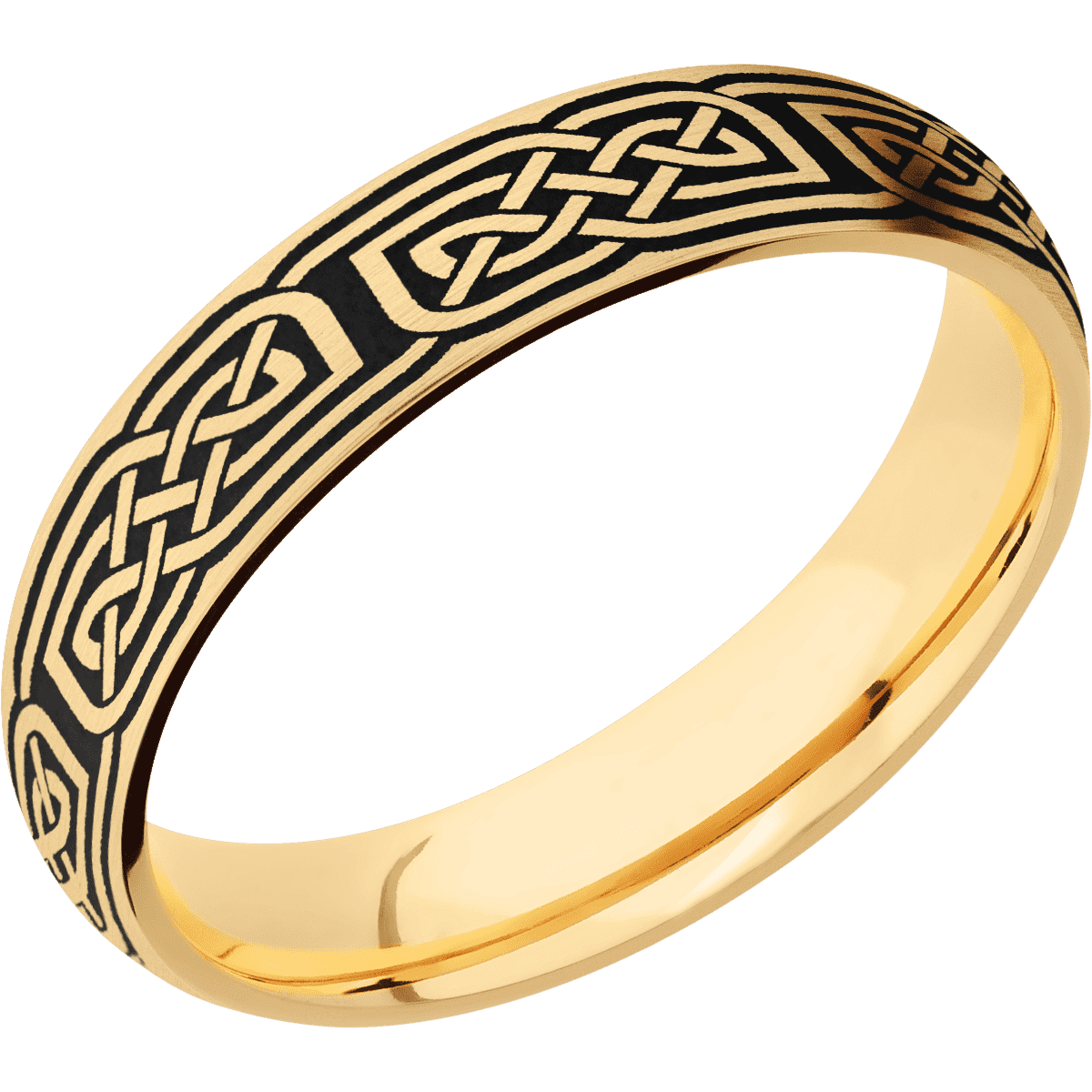 14K Yellow Gold + Satin Finish