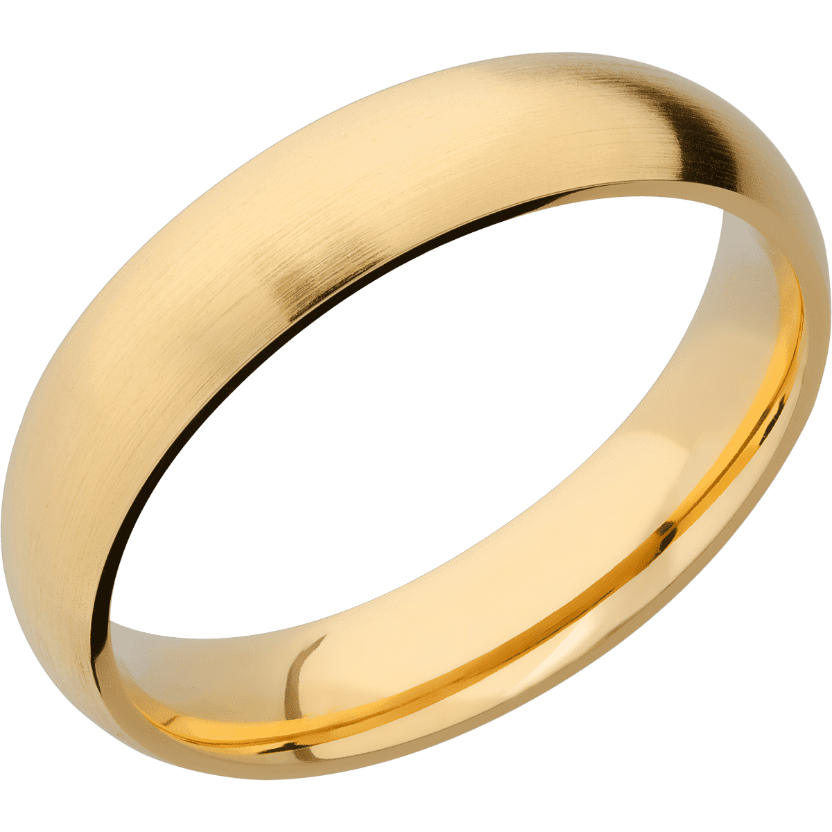 14K Yellow Gold + Satin Finish