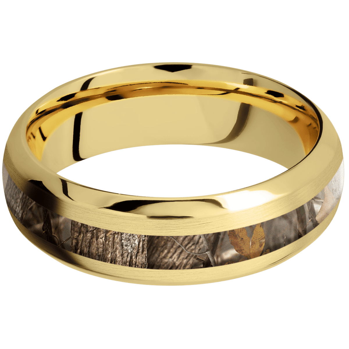 14K Yellow Gold + Satin , Polish Finish
