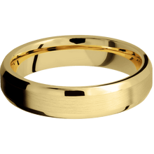14K Yellow Gold + Satin , Polish Finish