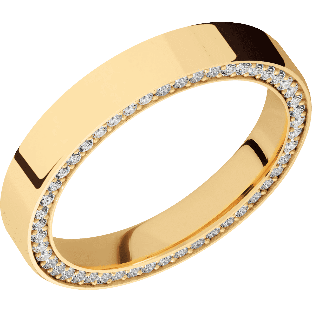 14K Yellow Gold + Polish Finish
