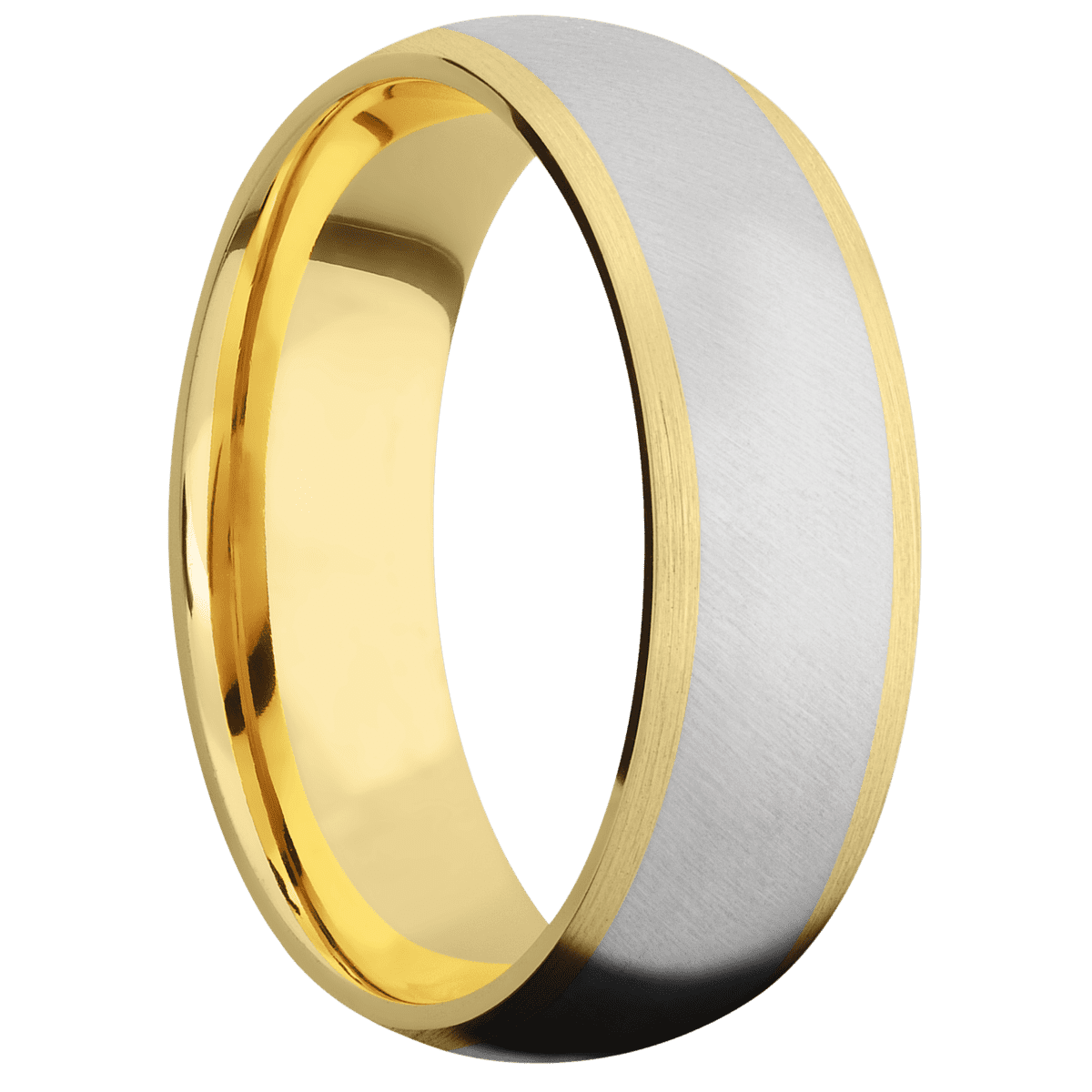 14K Yellow Gold + Satin Finish