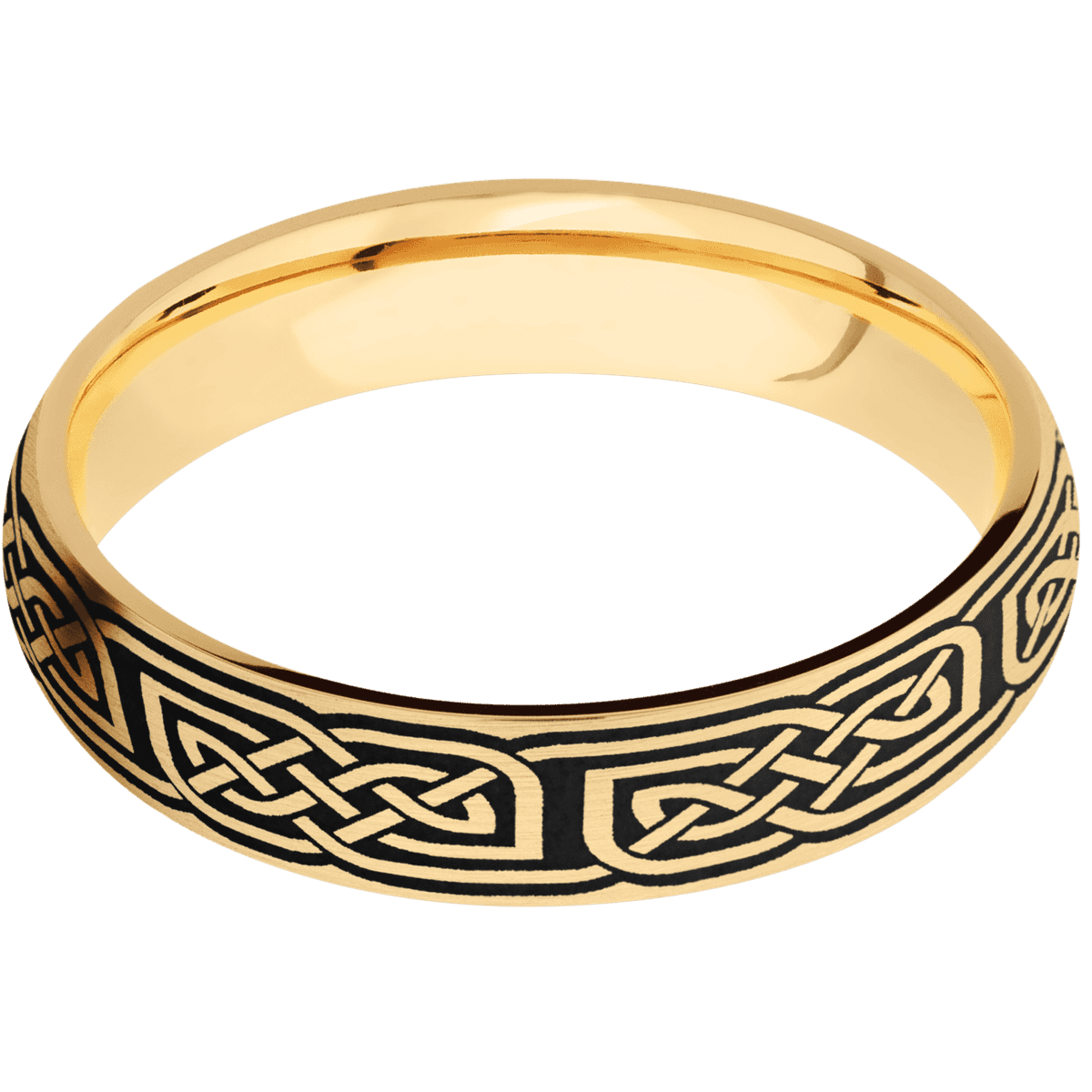14K Yellow Gold + Satin Finish