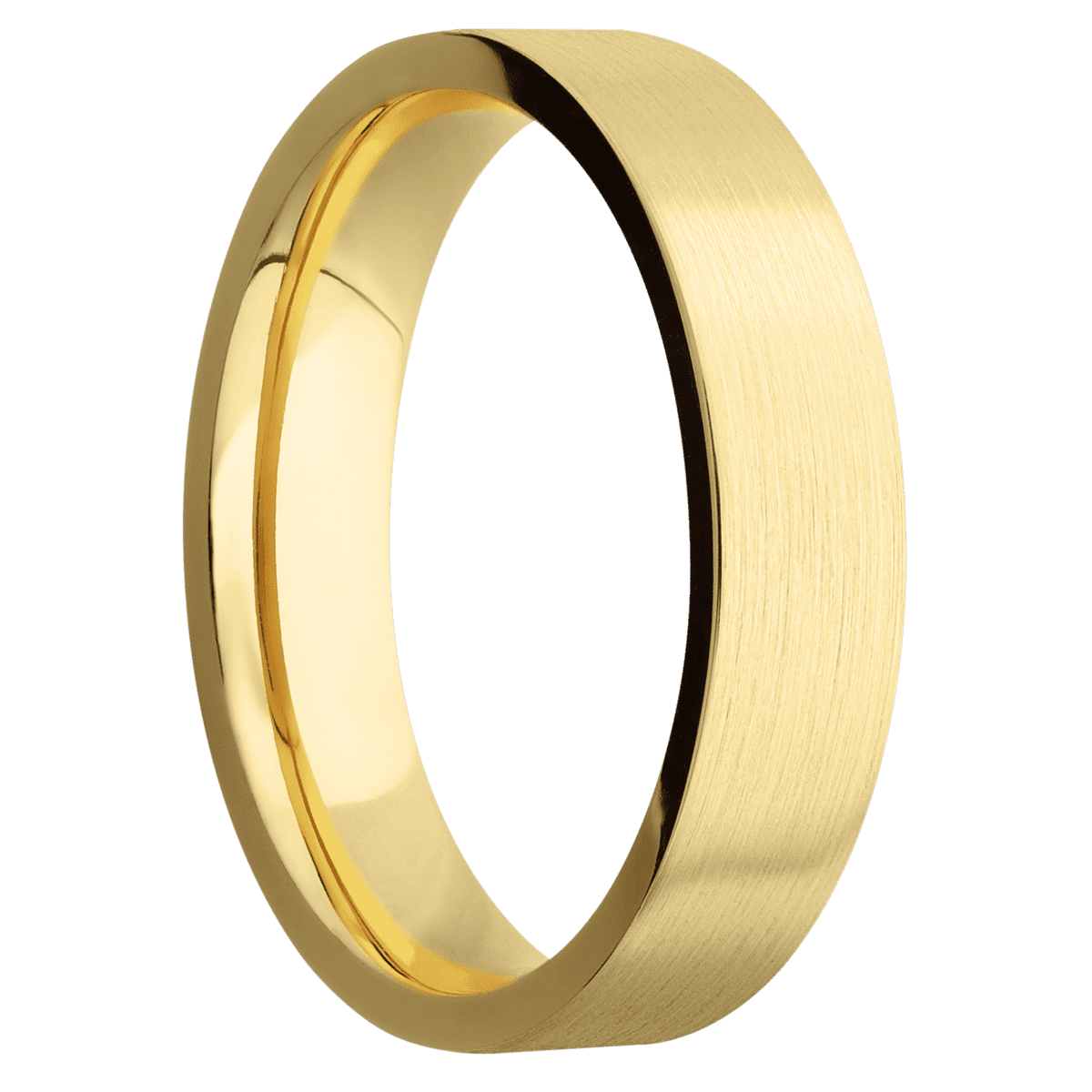 14K Yellow Gold + Satin Finish