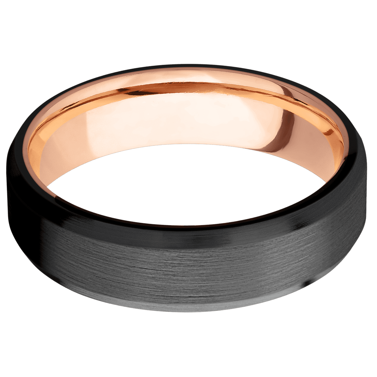 Zirconium + Satin , Satin Finish + 14K Rose Gold