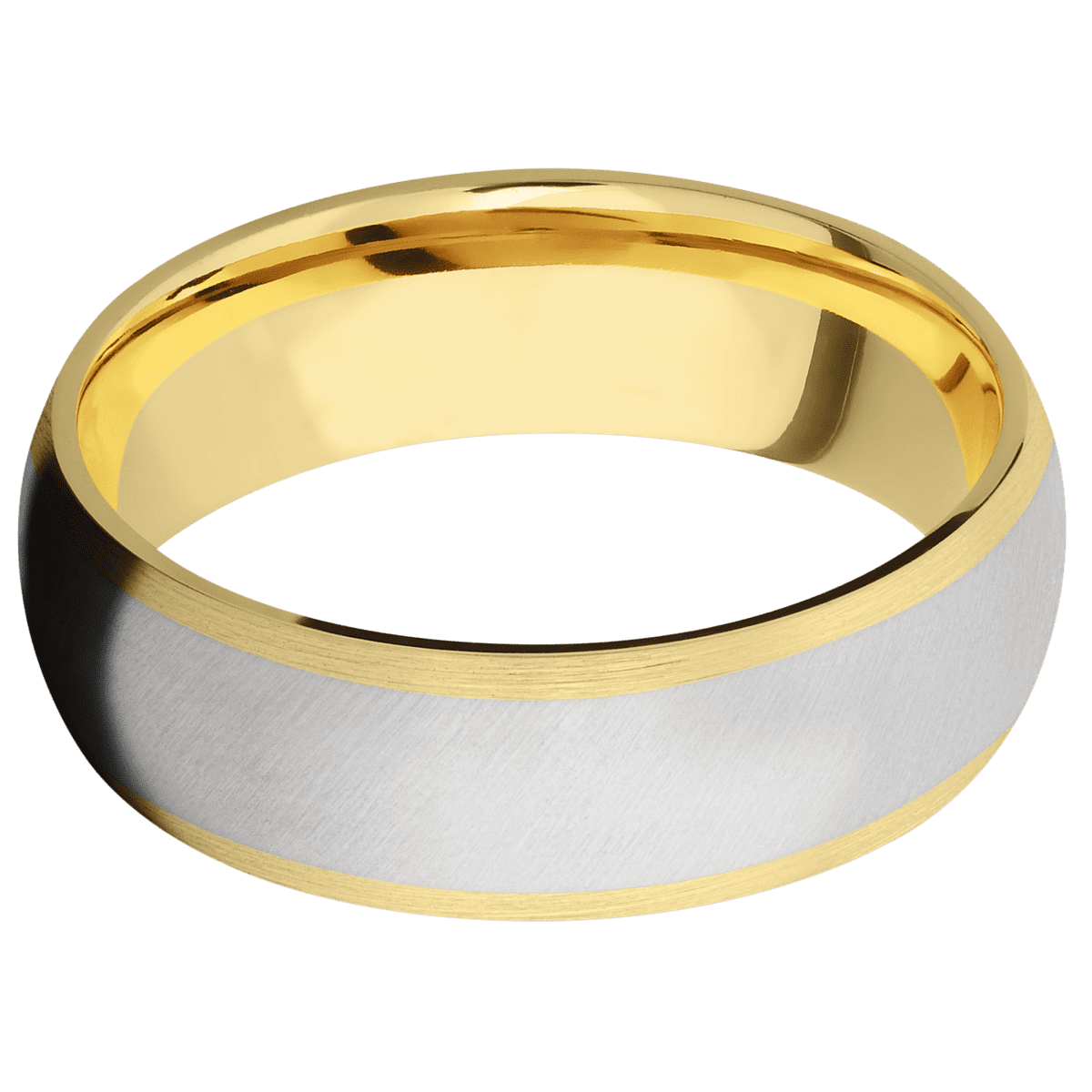 14K Yellow Gold + Satin Finish