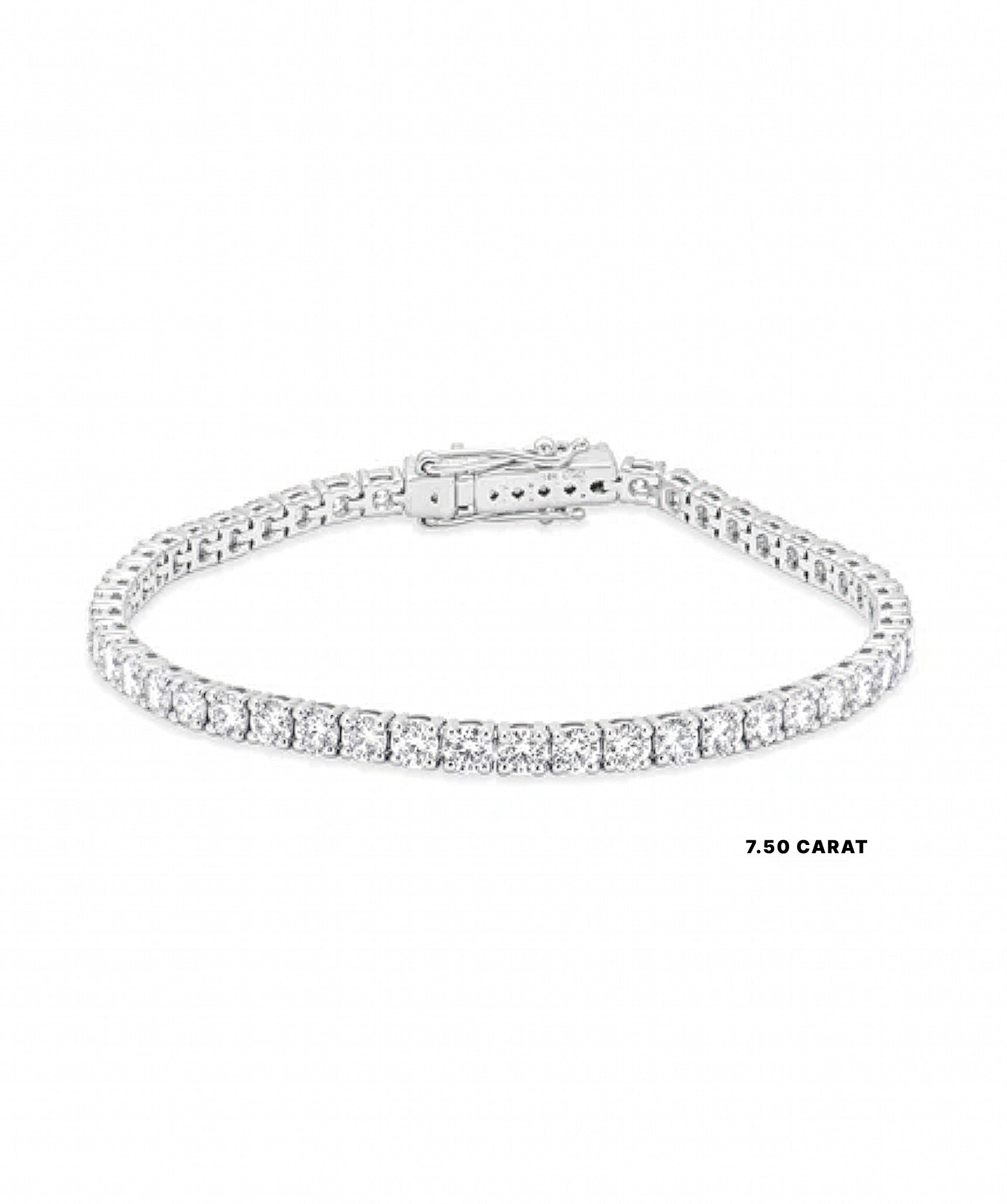 14K White and Yellow Gold Lab Grown Diamond Tennis Bracelets