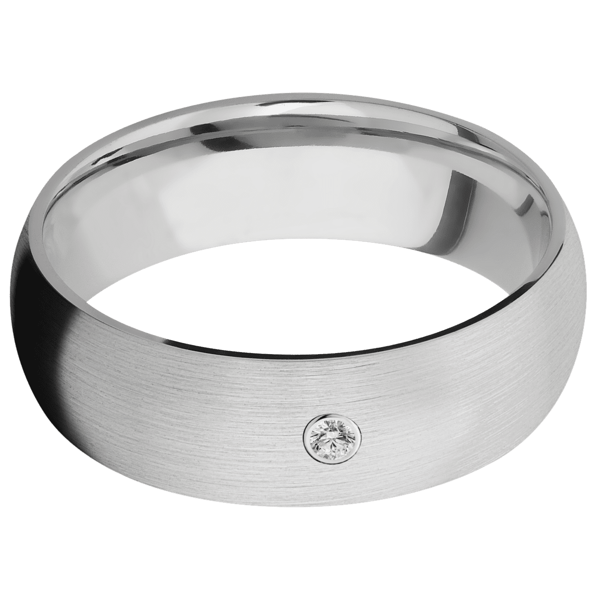 14K White Gold + Satin Finish