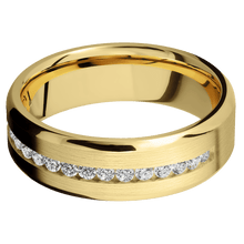 14K Yellow Gold + Satin , Polish Finish
