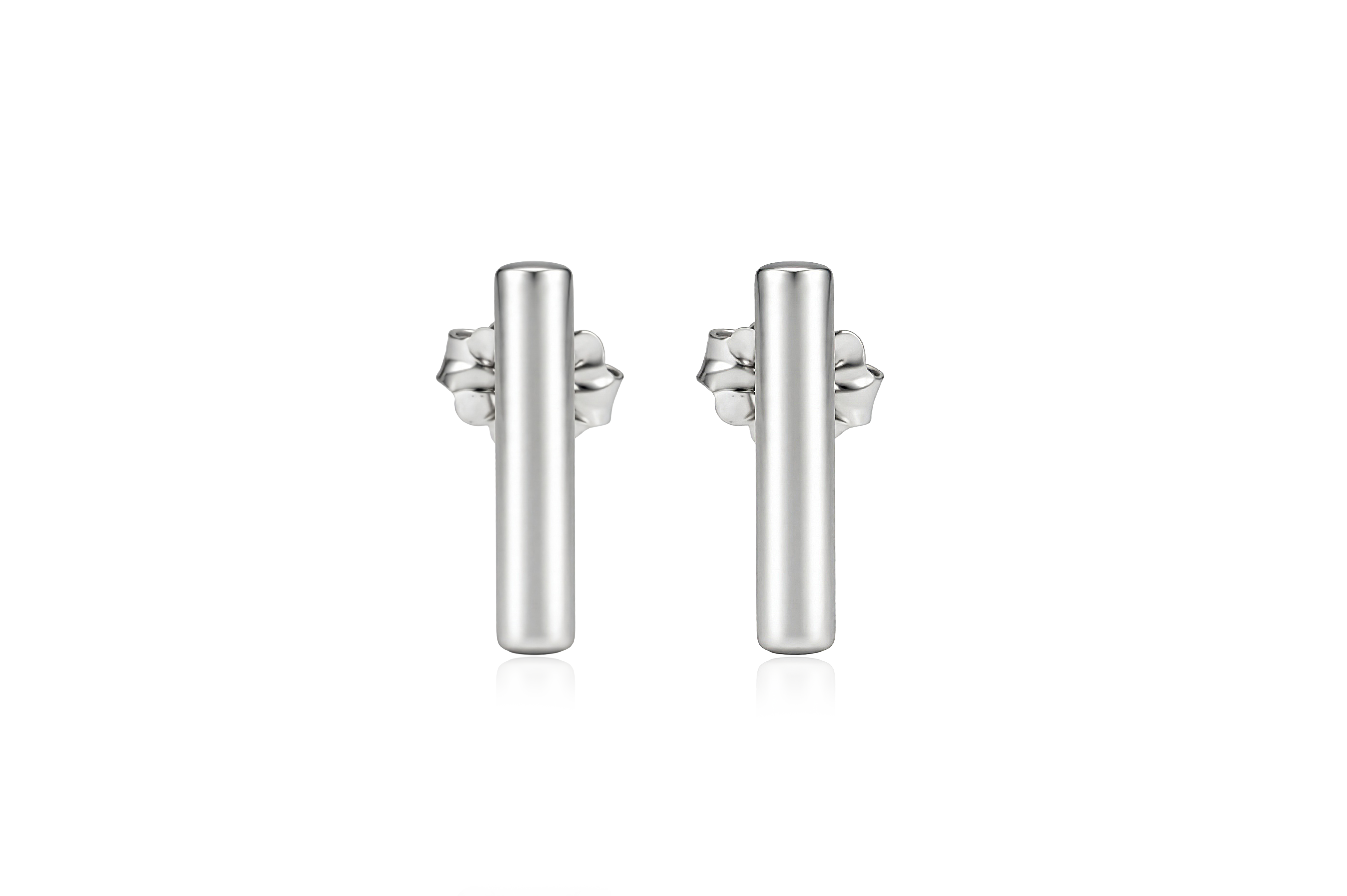 Sterling Silver Small Bar Stud Earrings