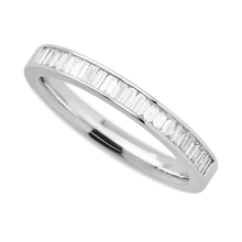 Platinum band with 31 Baguette Lab Grown Diamond having TCW-.62