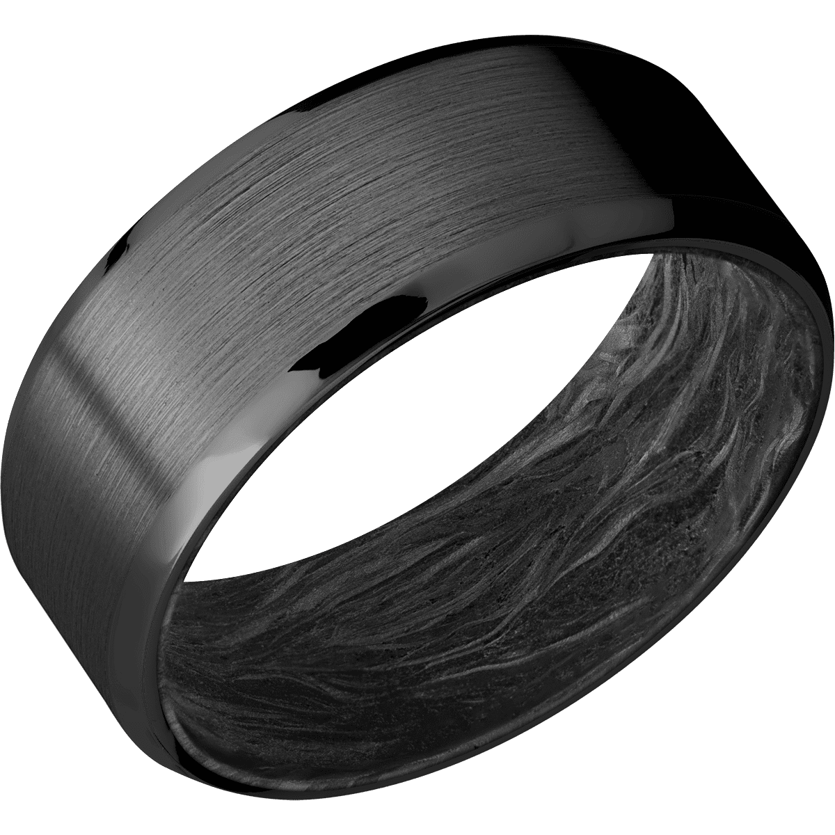 Zirconium + Satin , Polish Finish + Forged Carbon Fiber