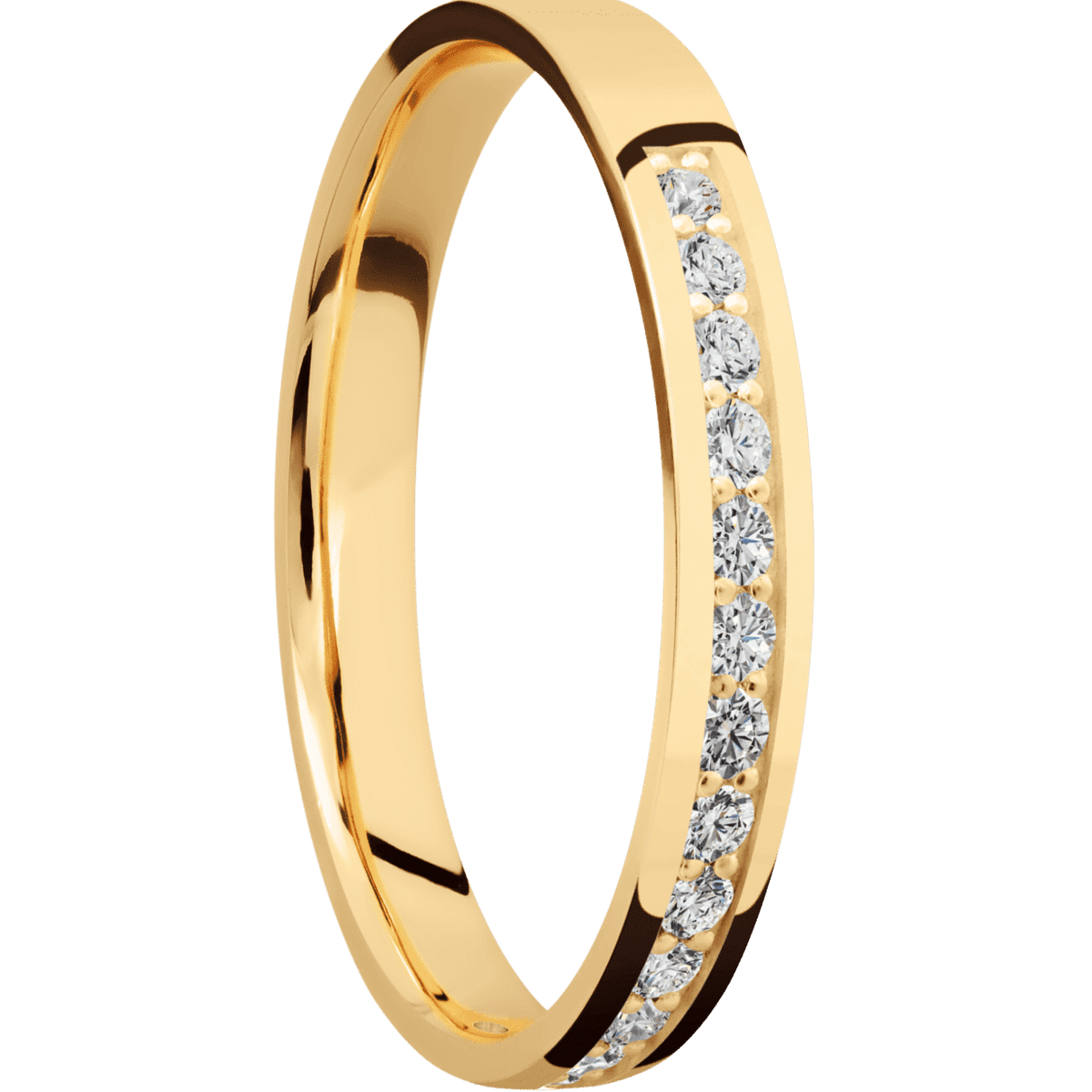18K Yellow Gold + Polish Finish